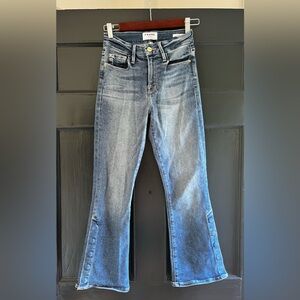 Frame Women’s Le Crop Mini Jean Denim With Button Detail Down Leg, Size 25